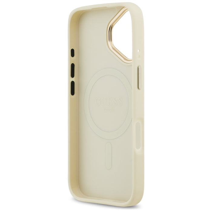 Guess Grained Strass Logo MagSafe case for iPhone 17 - beige