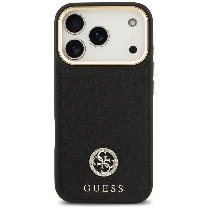 Guess Grained Strass Logo MagSafe case for iPhone 17 Pro - black