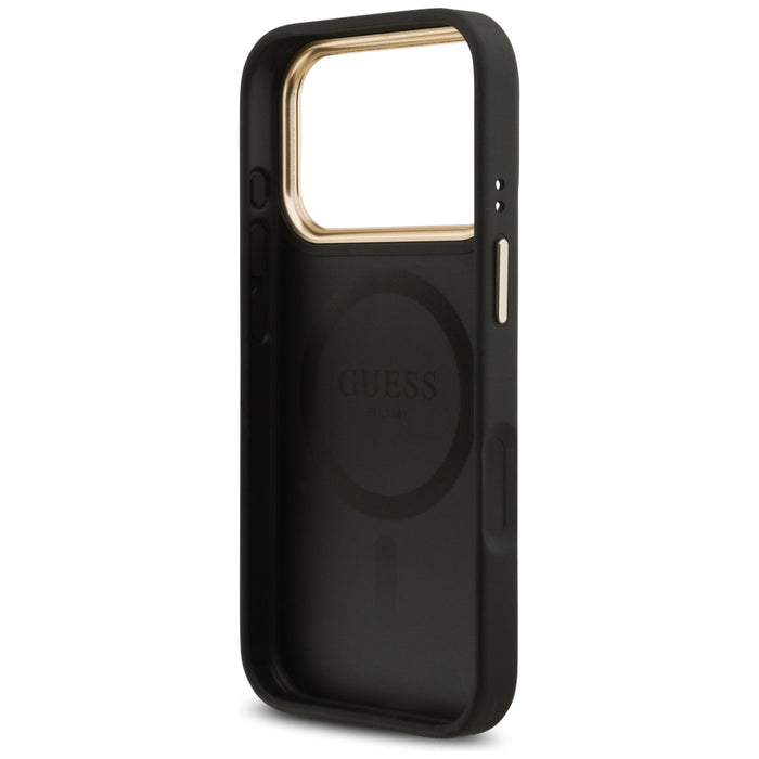 Guess Grained Strass Logo MagSafe case for iPhone 17 Pro - black