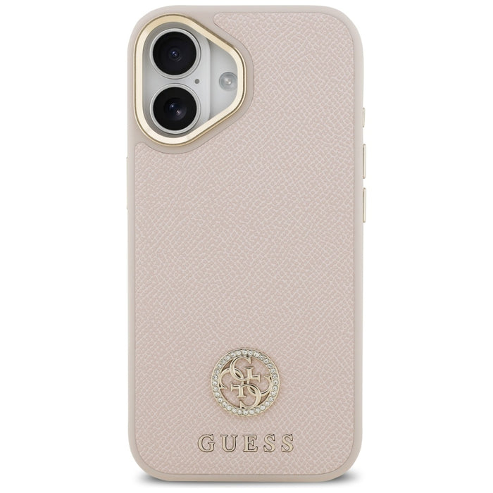 Guess Grained Strass Logo MagSafe case for iPhone 17 - pink