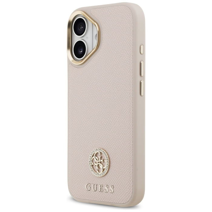 Guess Grained Strass Logo MagSafe case for iPhone 17 - pink