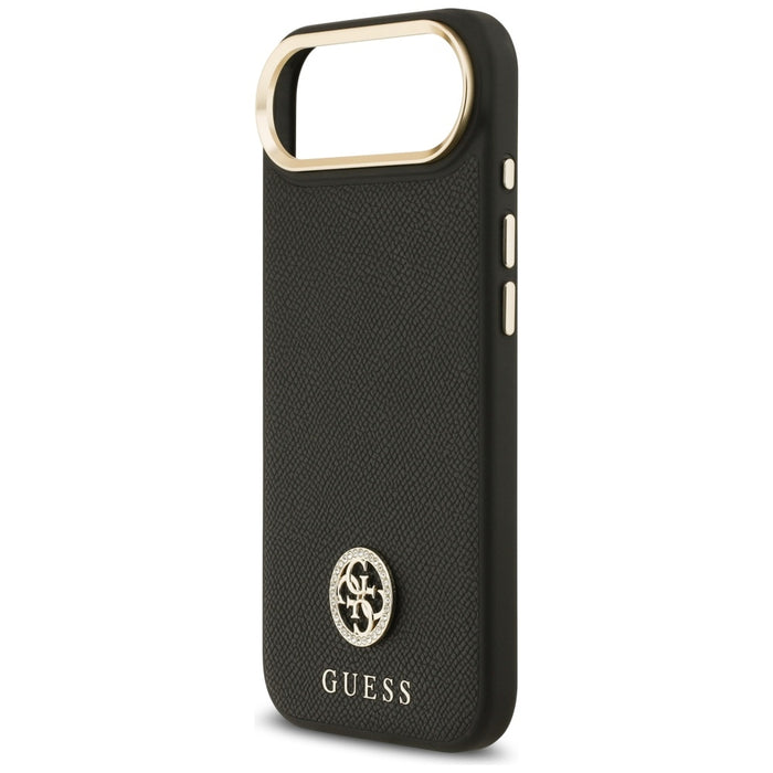 Guess Grained Strass Logo MagSafe case for iPhone Air - black