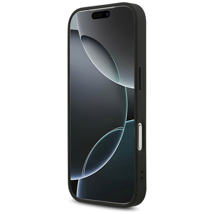 Guess Leather 4G Triangle Strass MagSafe Case for iPhone 17 Pro - Black