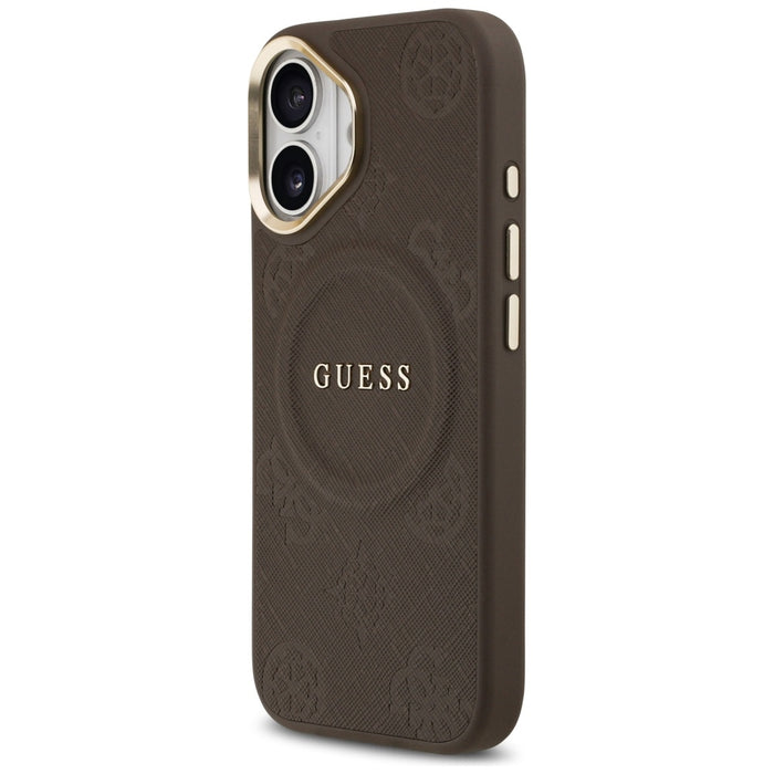 Guess Peony Hot Stamp MagSafe Case for iPhone 17 - Brown