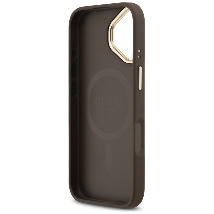 Guess Peony Hot Stamp MagSafe Case for iPhone 17 - Brown