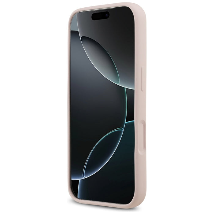 Guess Silicone Script Metal Logo MagSafe Case for iPhone 17 Pro - Pink