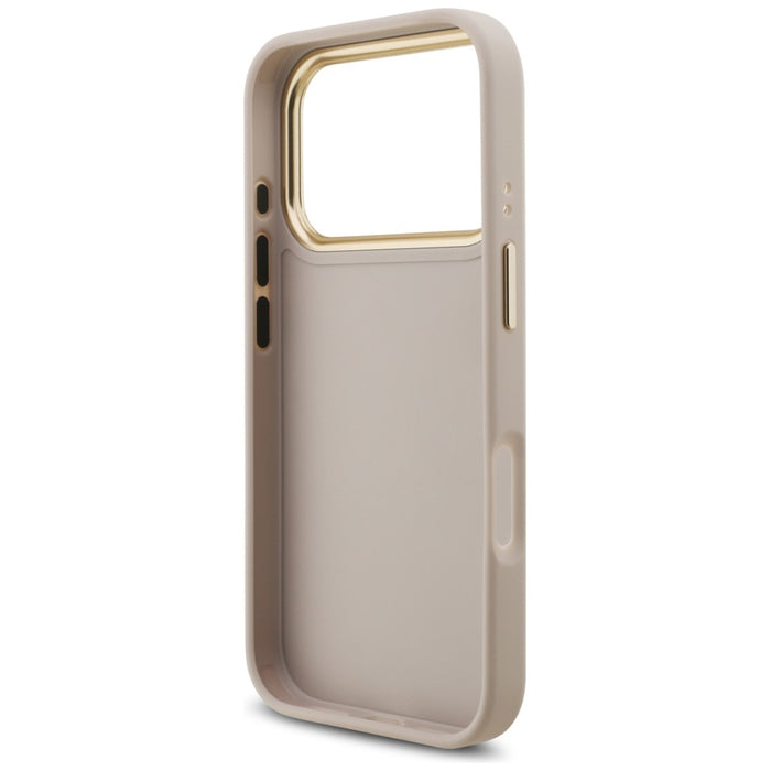 Guess 4G Big 4G Classic Logo Big Strap Metal Buttons Case for iPhone 17 Pro - Pink