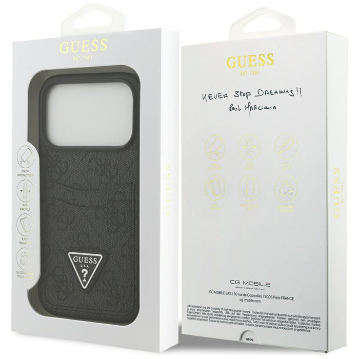 Guess 4G nauble Card Triangle case for iPhone 17 Pro - black