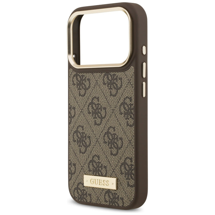Guess 4G Logo Plate MagSafe case for iPhone 17 Pro - brown