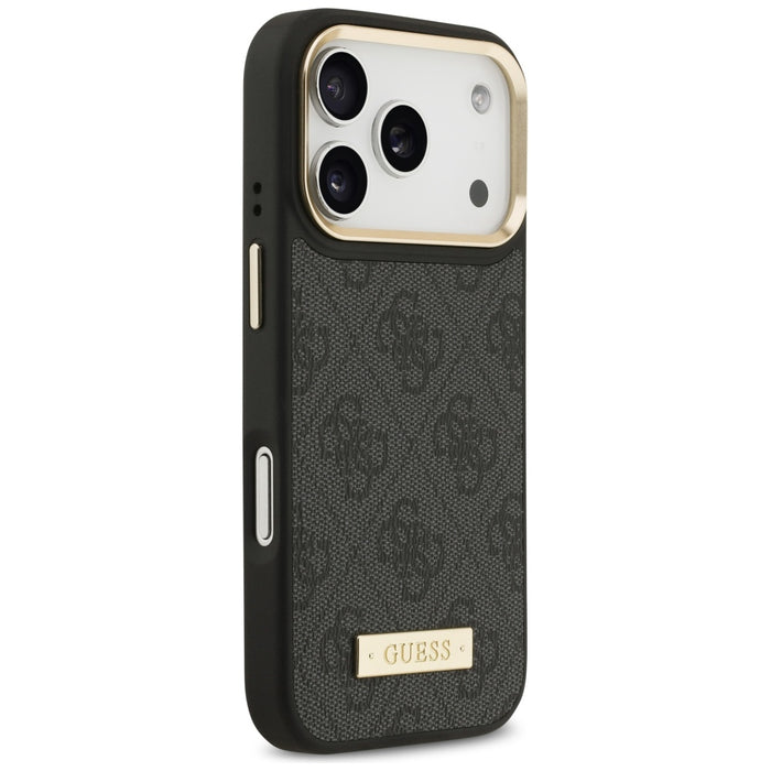Guess 4G Logo Plate MagSafe Case for iPhone 17 Pro - Black