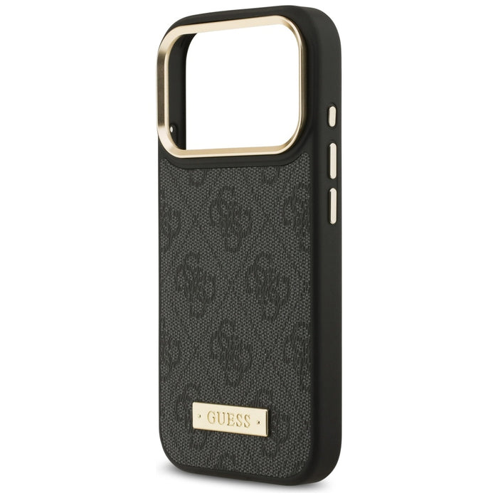 Guess 4G Logo Plate MagSafe Case for iPhone 17 Pro - Black