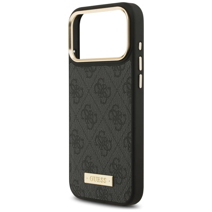 Guess 4G Logo Plate MagSafe Case for iPhone 17 Pro Max - Black