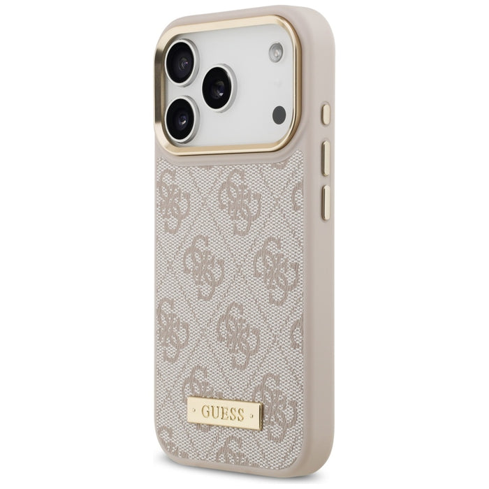 Guess 4G Logo Plate MagSafe Case for iPhone 17 Pro - Pink