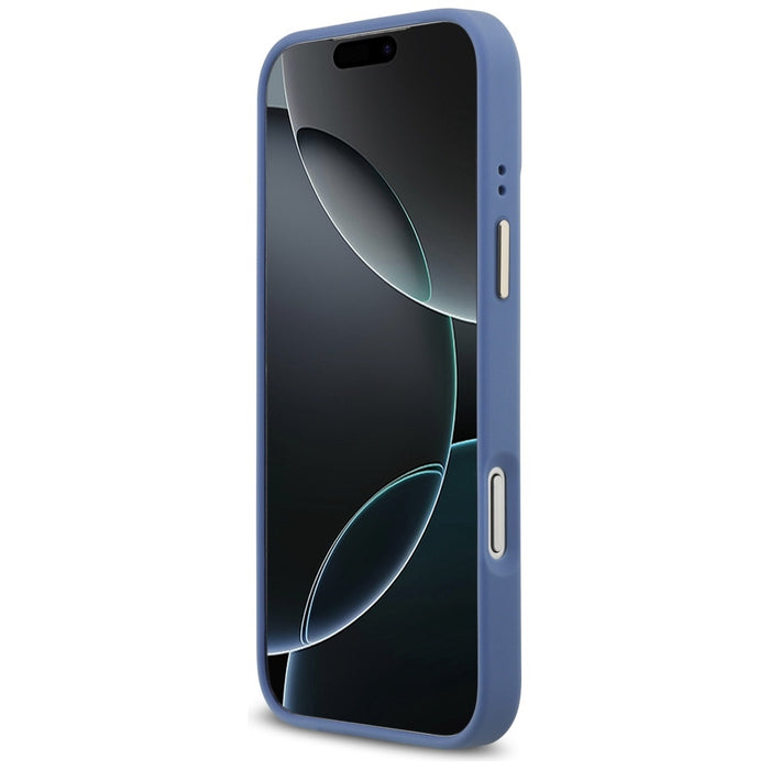 Guess 4G Strass Logo &amp; Big Strap Metal Buttons MagSafe Case for iPhone 17 Pro Max - Blue