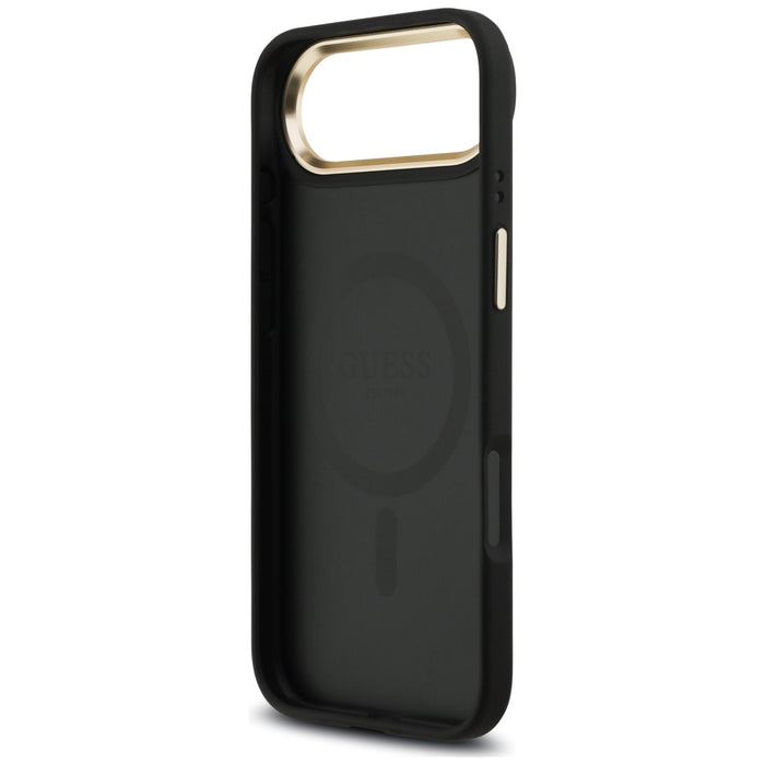Guess 4G Strass Logo &amp; Big Strap Metal Buttons MagSafe Case for iPhone Air - Black