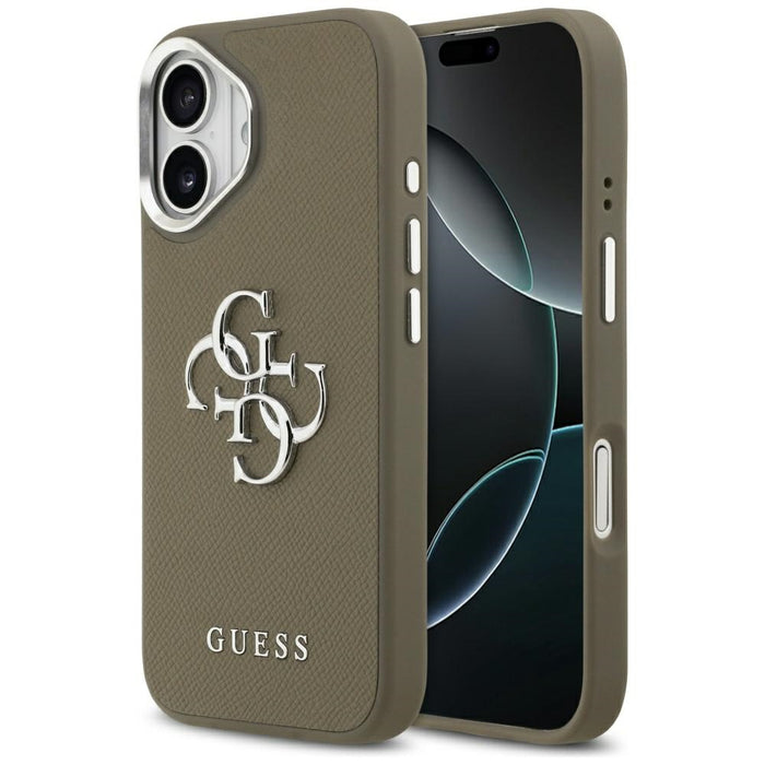 Guess Grained Big 4G Classic Logo iPhone 17 Case - Brown