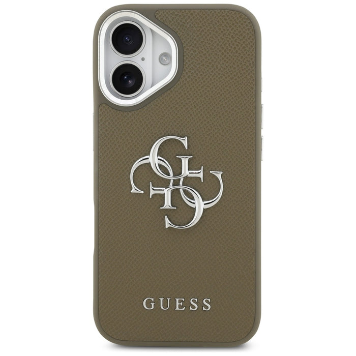Guess Grained Big 4G Classic Logo iPhone 17 Case - Brown