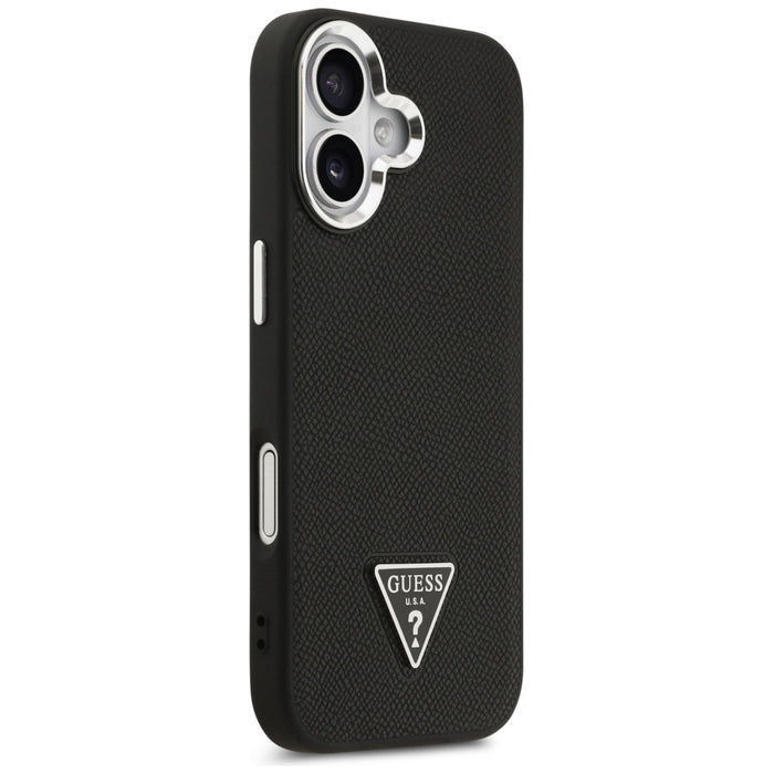 Guess Grained Triangle Logo MagSafe case for iPhone 17 - black