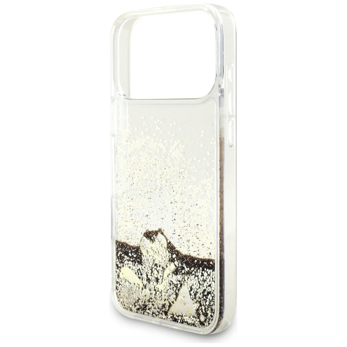 Guess Liq. Glitter 4 Charms Case for iPhone 17 Pro Max - Gold