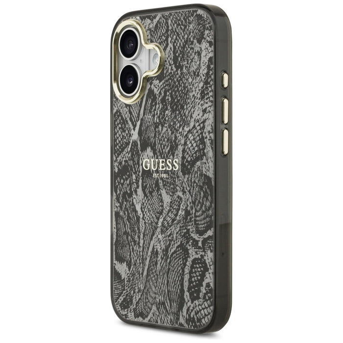 Guess Python Pattern MagSafe Case for iPhone 17 - Black