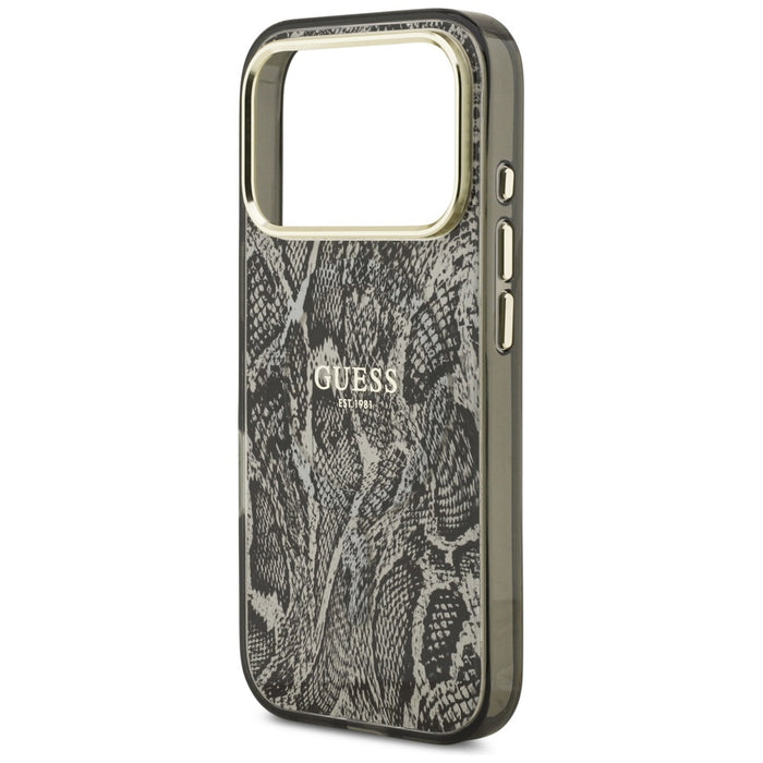 Guess Python Pattern MagSafe Case for iPhone 17 Pro - Black