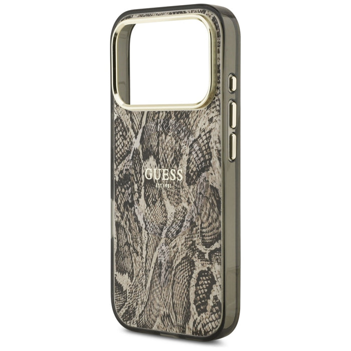 Guess Python Pattern MagSafe Case for iPhone 17 Pro Max - Brown