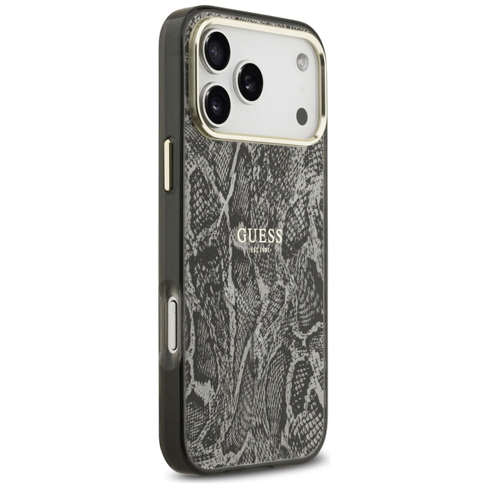 Guess Python Pattern MagSafe Case for iPhone 17 Pro Max - Black
