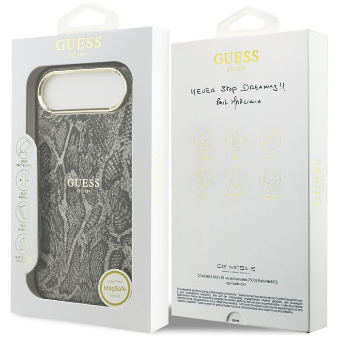 Guess Python Pattern MagSafe Case for iPhone Air - Black