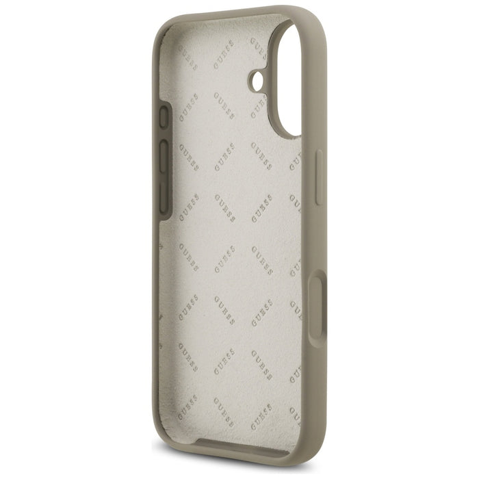 Guess Silicone Big 4G Script Case for iPhone 17 - Brown