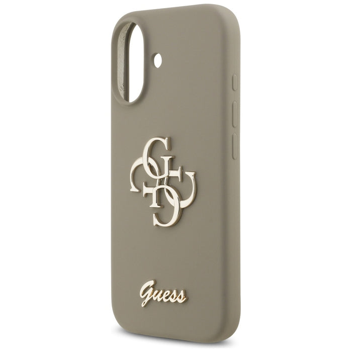 Guess Silicone Big 4G Script Case for iPhone 17 - Brown