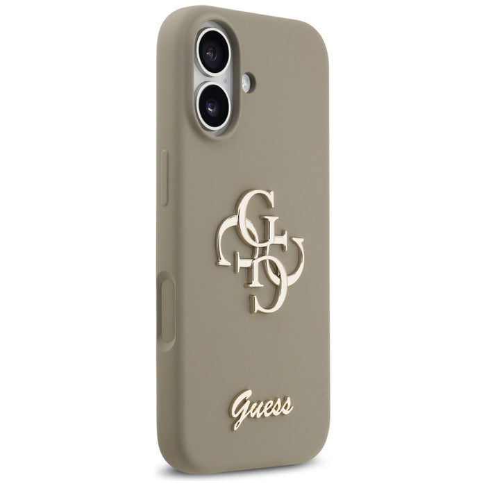 Guess Silicone Big 4G Script Case for iPhone 17 - Brown