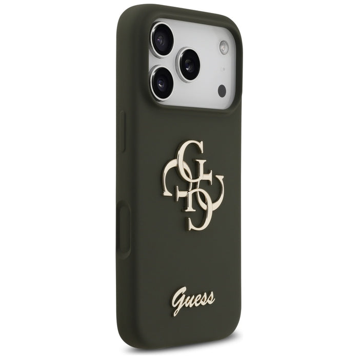 Guess Silicone Big 4G Script Case for iPhone 17 Pro Max - Green