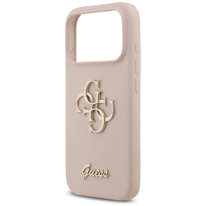 Guess Silicone Big 4G Script Case for iPhone 17 Pro - Pink