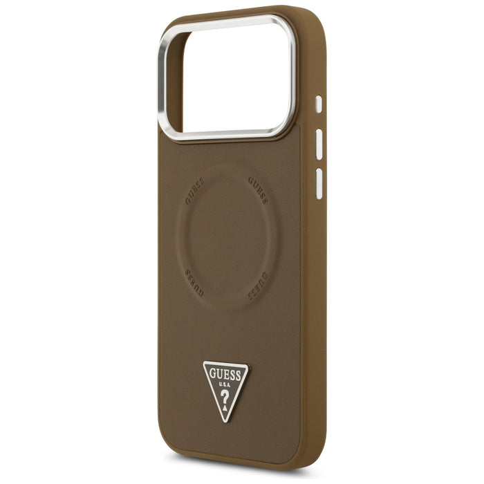 Guess Triangle Logo MagSafe case for iPhone 17 Pro - brown