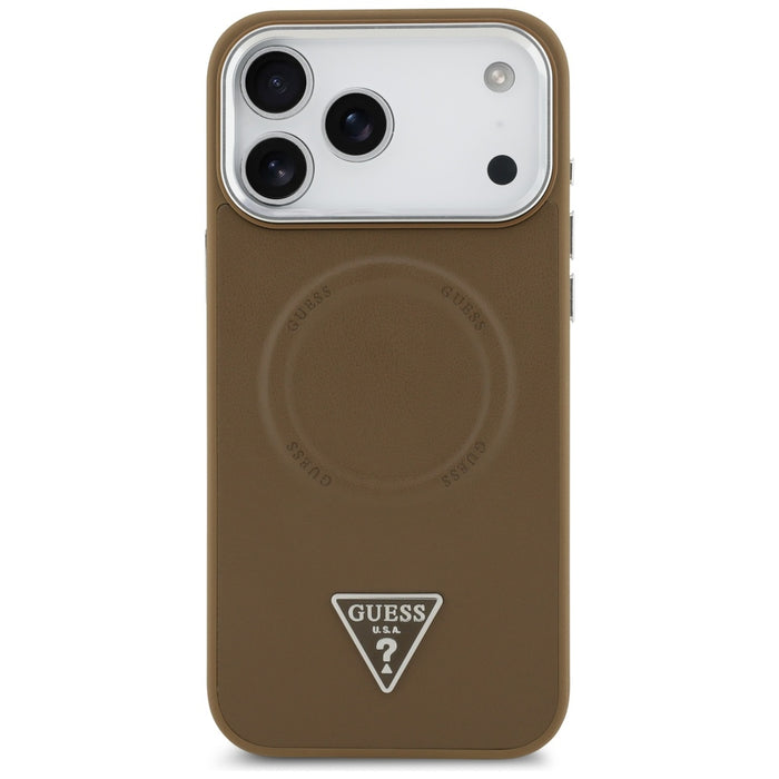 Guess Triangle Logo MagSafe case for iPhone 17 Pro - brown