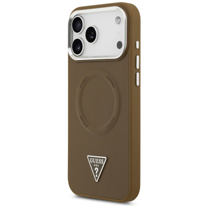 Guess Triangle Logo MagSafe case for iPhone 17 Pro Max - brown