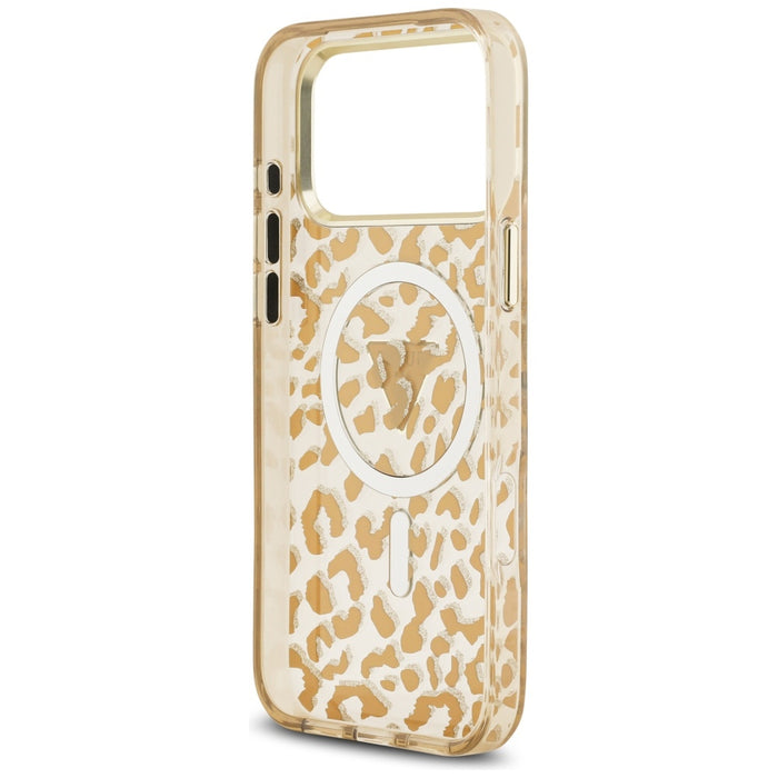 Guess Leopard Glitter MagSafe Case for iPhone 17 Pro Max - Brown