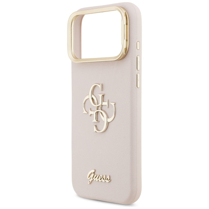 Guess Grained Big 4G &amp; Stand Camera Case for iPhone 17 Pro Max - Pink