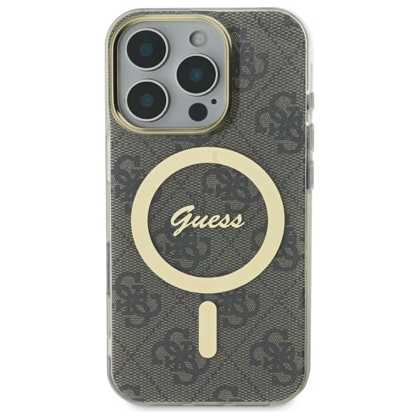 Guess IML 4G MagSafe case for iPhone 16 Pro - brown
