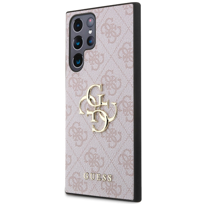 Guess 4G Big Metal Logo Case for Samsung Galaxy S24 Ultra - Pink
