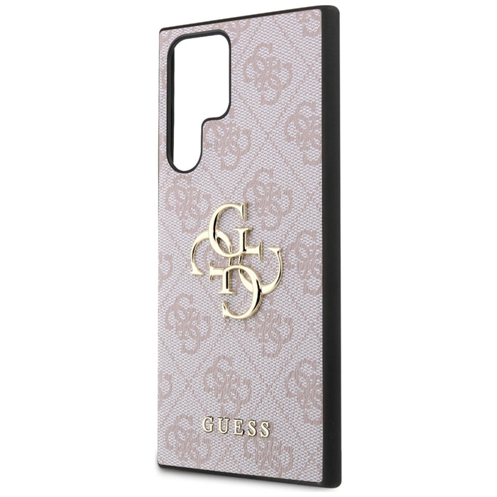 Guess 4G Big Metal Logo Case for Samsung Galaxy S24 Ultra - Pink