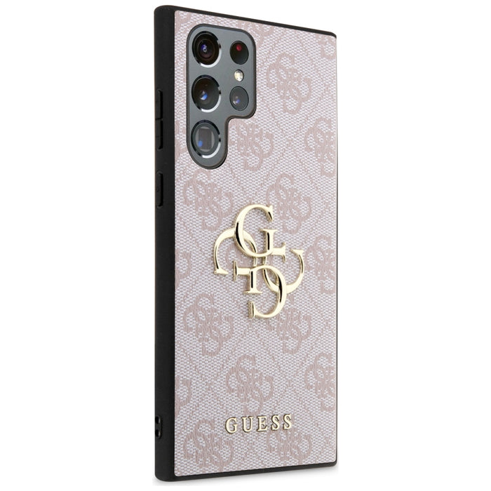 Guess 4G Big Metal Logo Case for Samsung Galaxy S24 Ultra - Pink