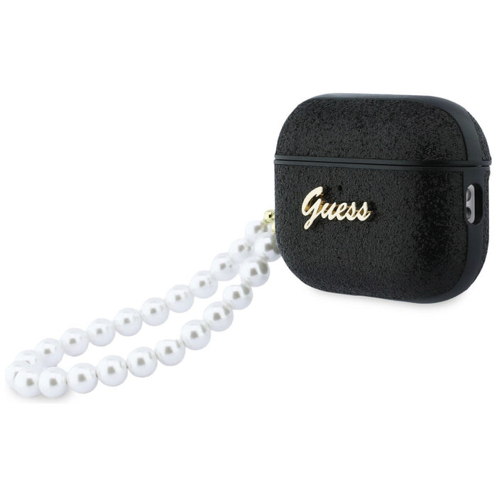 Guess Glitter Pearl Strap Case for AirPods Pro 3 - Black