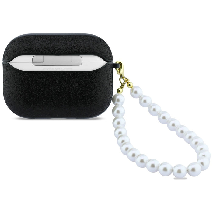 Guess Glitter Pearl Strap Case for AirPods Pro 3 - Black