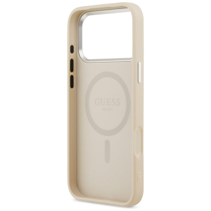 Guess Triangle Logo MagSafe Case for iPhone 17 Pro - Beige