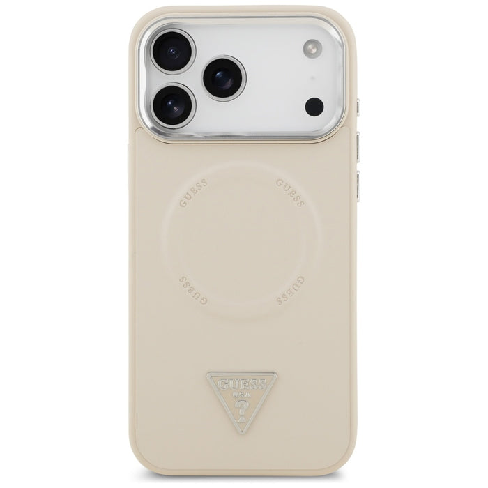 Guess Triangle Logo MagSafe Case for iPhone 17 Pro - Beige