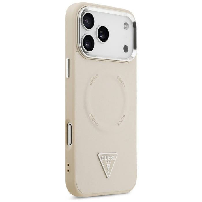 Guess Triangle Logo MagSafe Case for iPhone 17 Pro - Beige