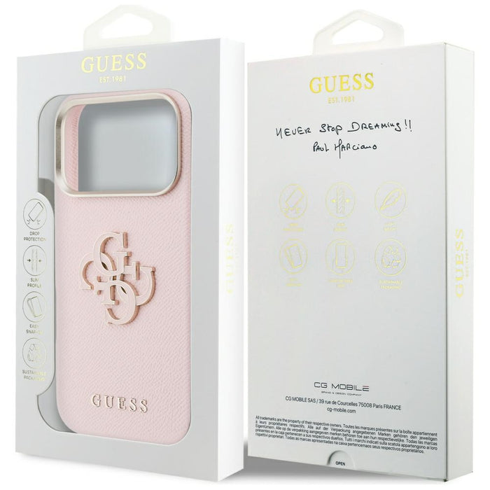 Guess FW Resin Logo Case for iPhone 17 Pro - Pink