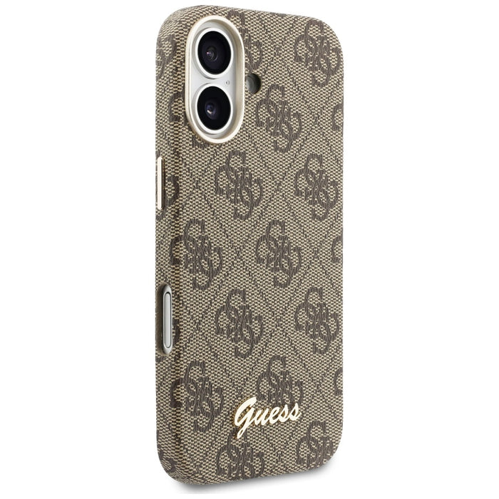 Guess 4G Script MagSafe Case for iPhone 17 - Brown