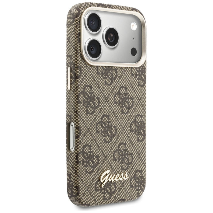 Guess 4G Script MagSafe Case for iPhone 17 Pro Max - Brown